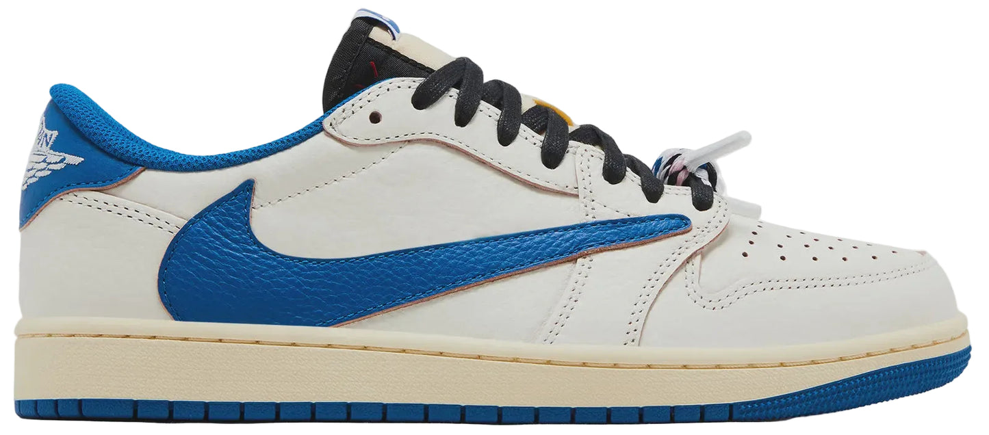 Jordan 1 Retro Low OG SP Fragment x Travis Scott Sail Military Blue