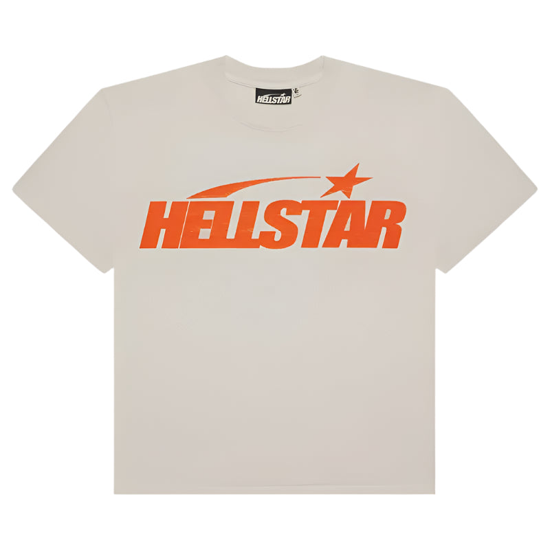 Hellstar Classic T-Shirt (Gel Print) 'White/Orange'