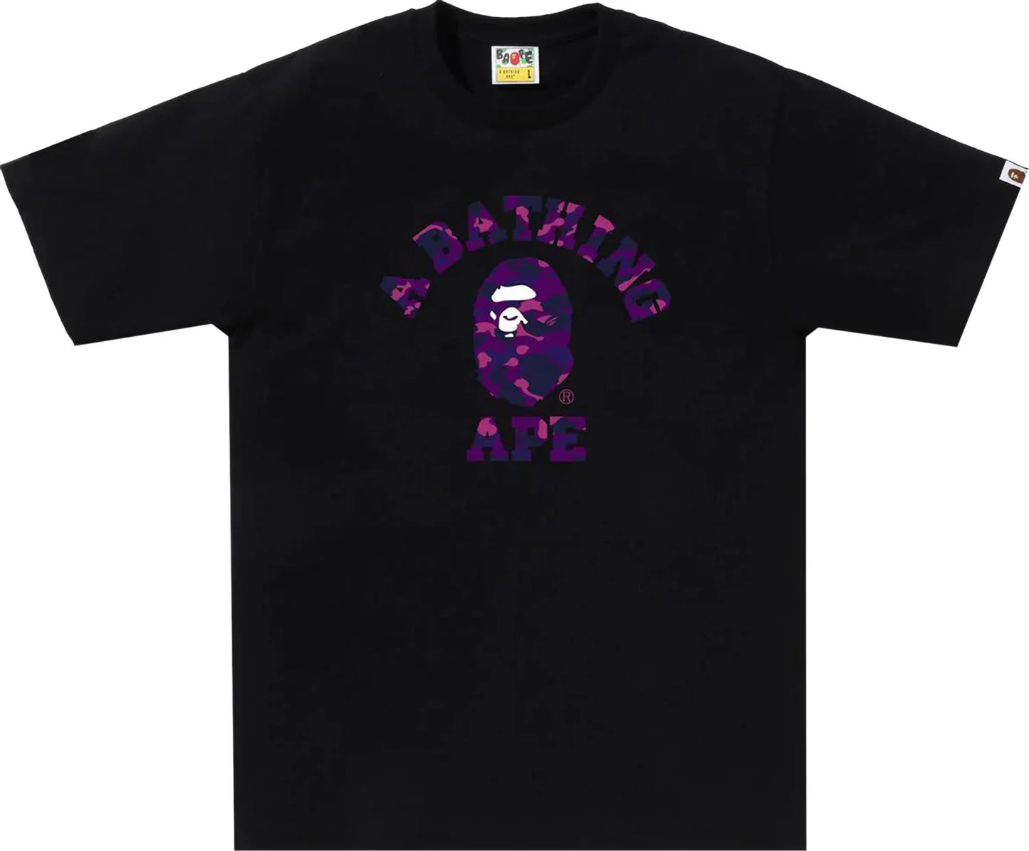 BAPE Color Camo College Tee 'Black/Purple' 2024