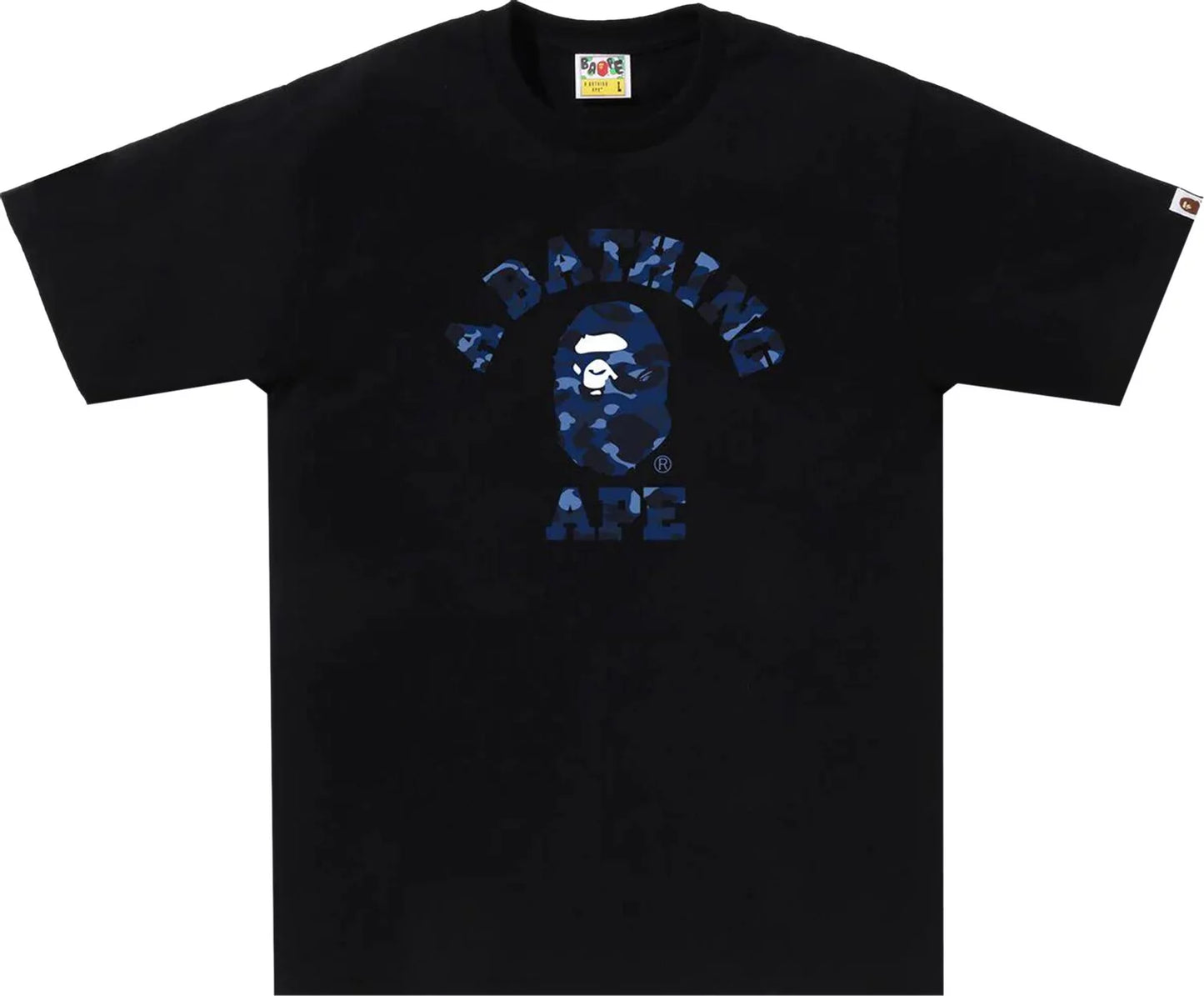 BAPE Color Camo College Tee 'Black/Navy' 2024