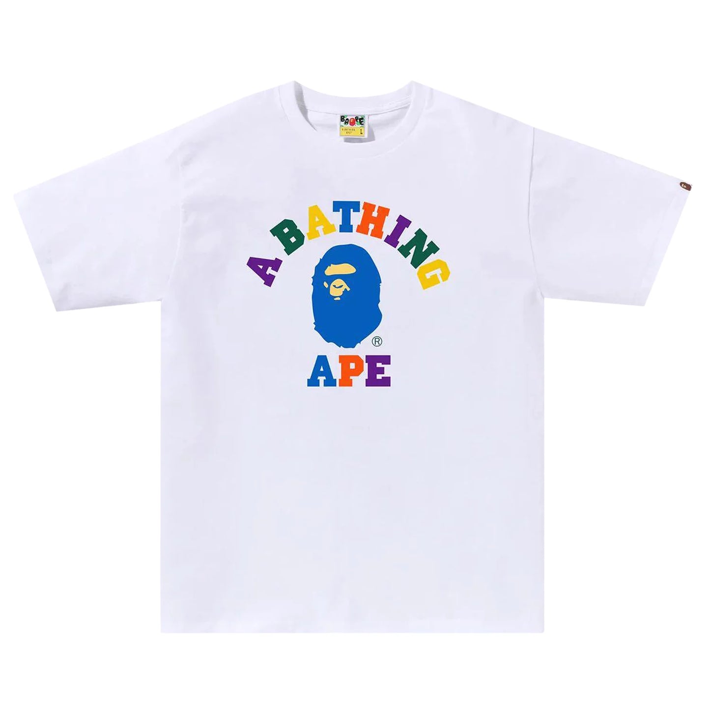 BAPE Colors College Tee 'White'