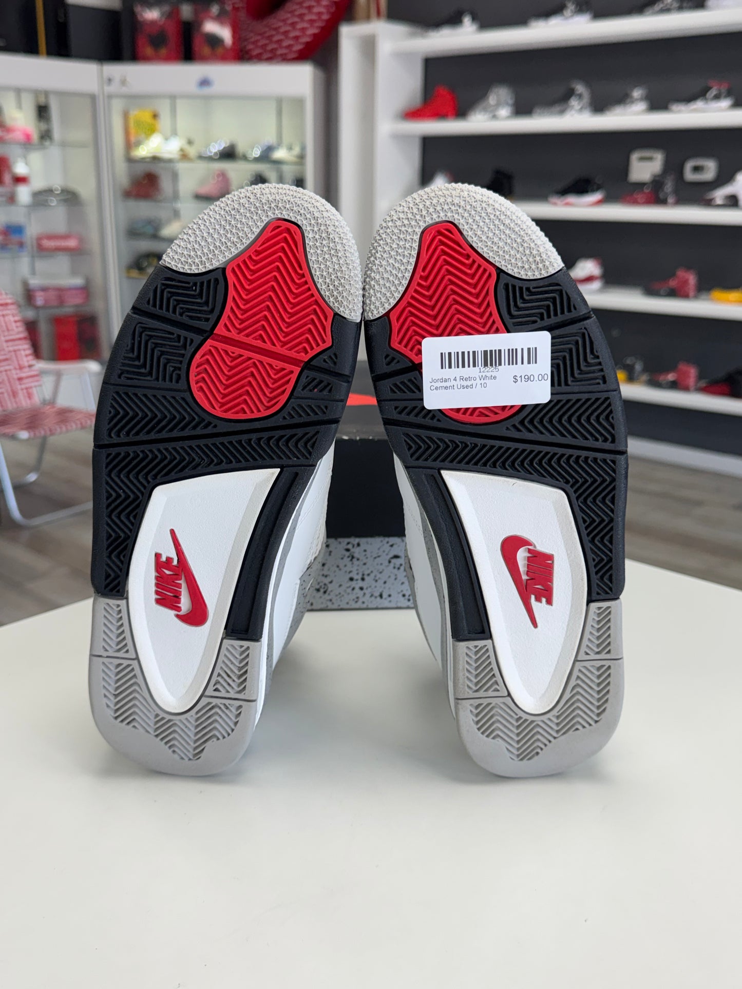 Jordan 4 Retro White Cement Used