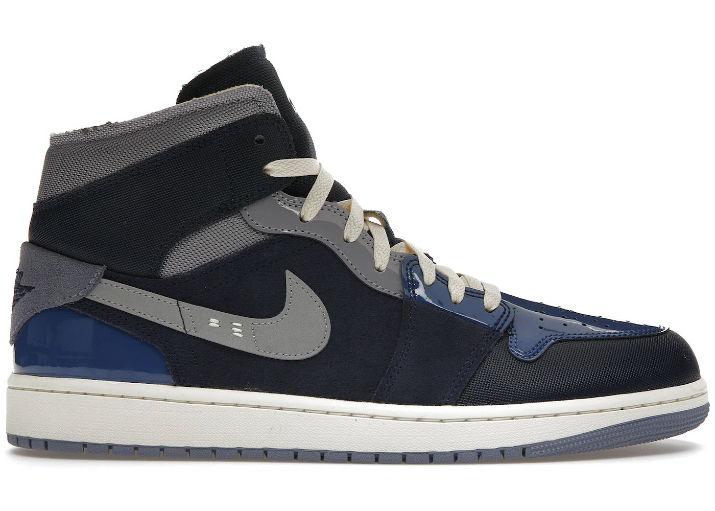 Jordan 1 Mid SE Craft Obsidian French Blue Ashen Slate White