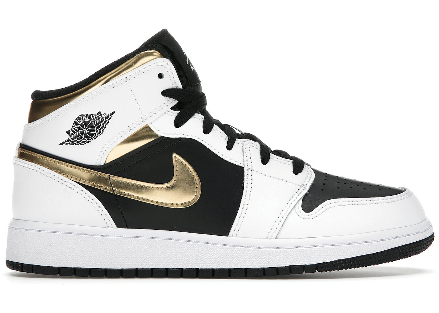 Jordan 1 Mid White Gold Black (GS)